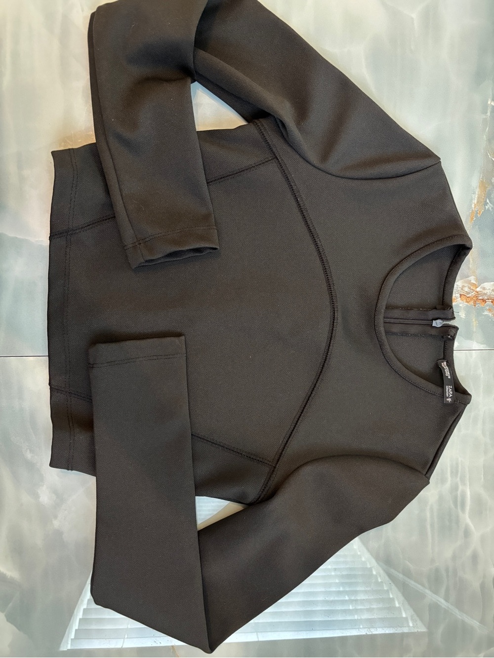 Zara Women’s Black Croptop with zipper
